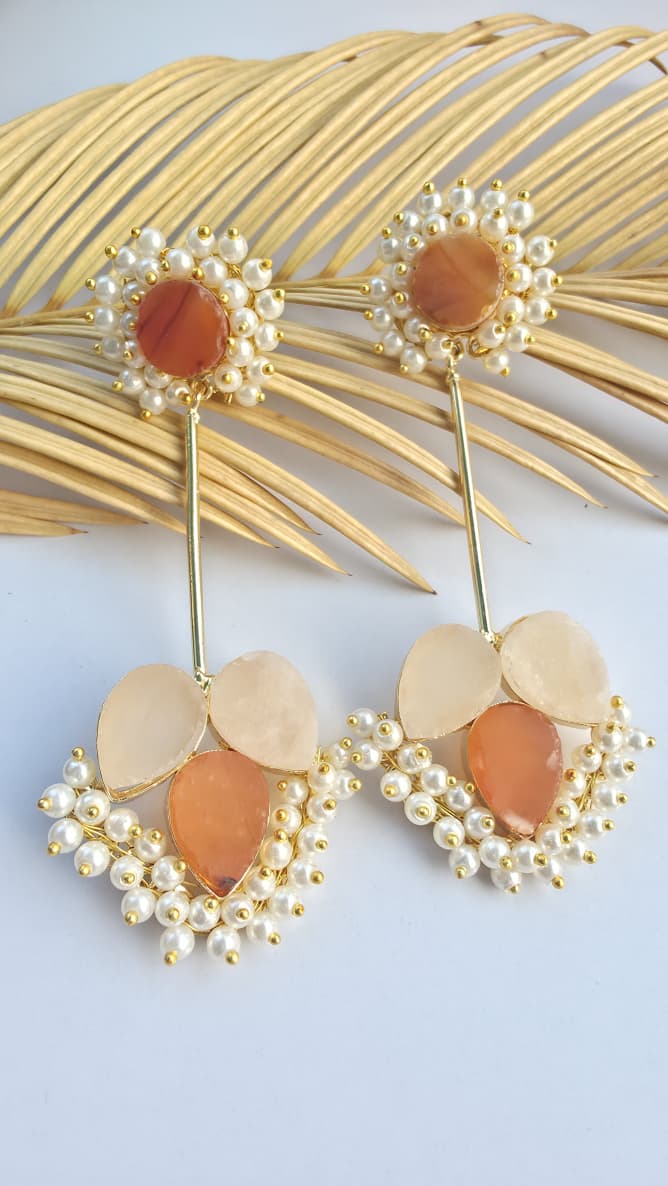 Blushing Bloom Danglers