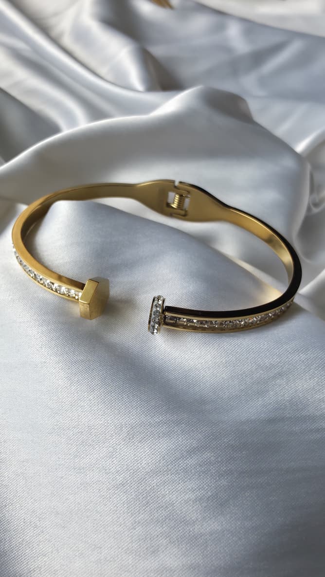 Steel & Stone Bangle