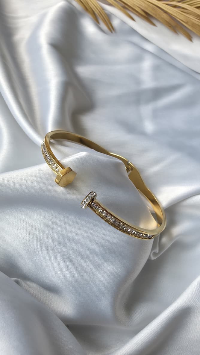 Steel & Stone Bangle