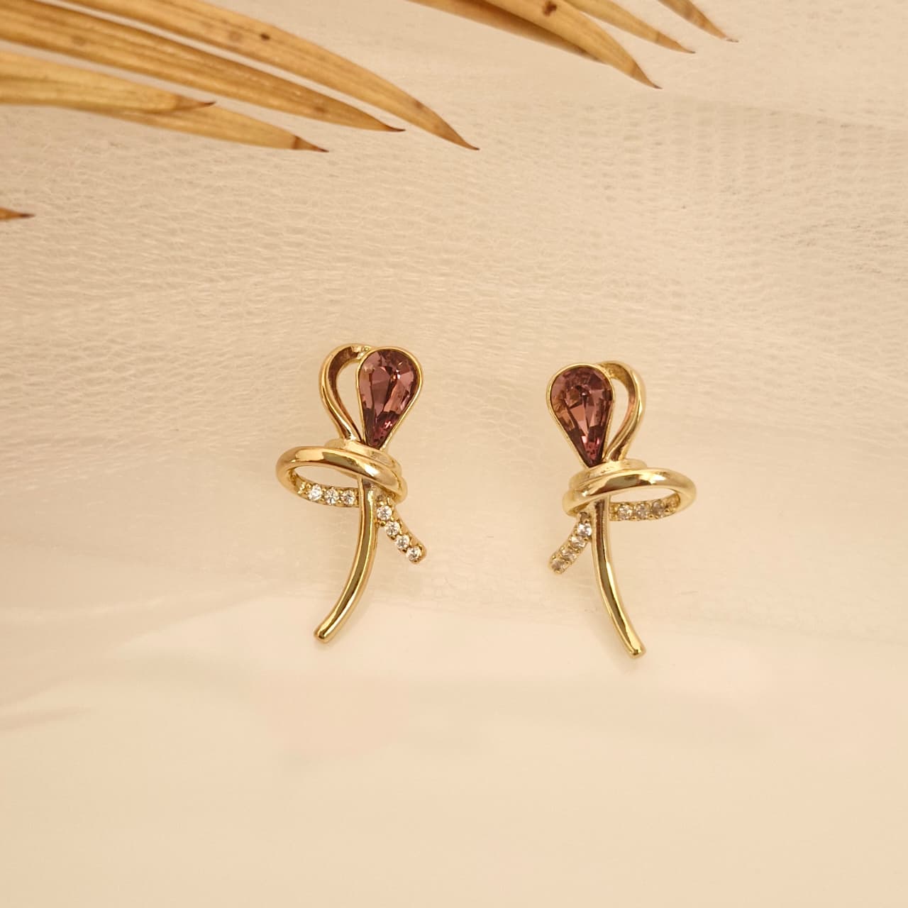 Purple Gemstone Earrings