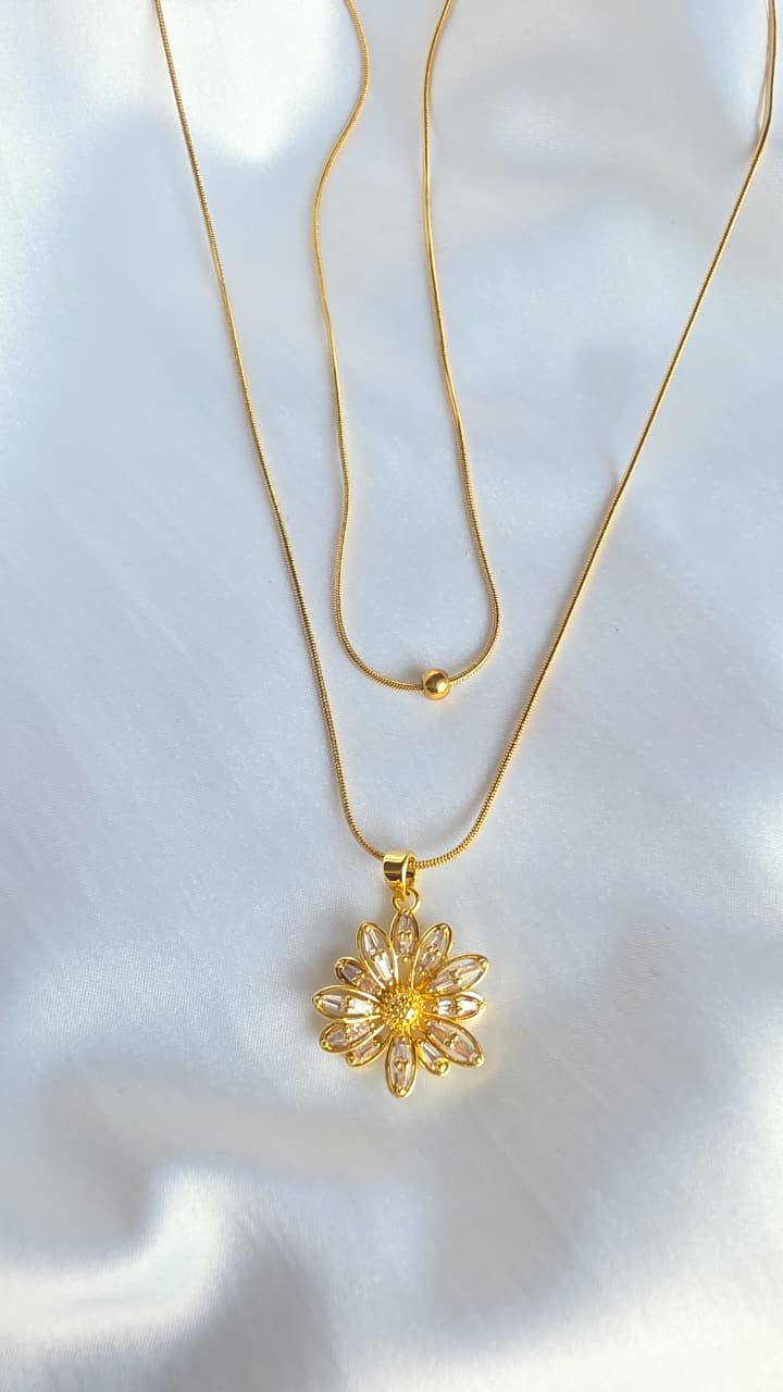 Crystal Bloom Layered Chain