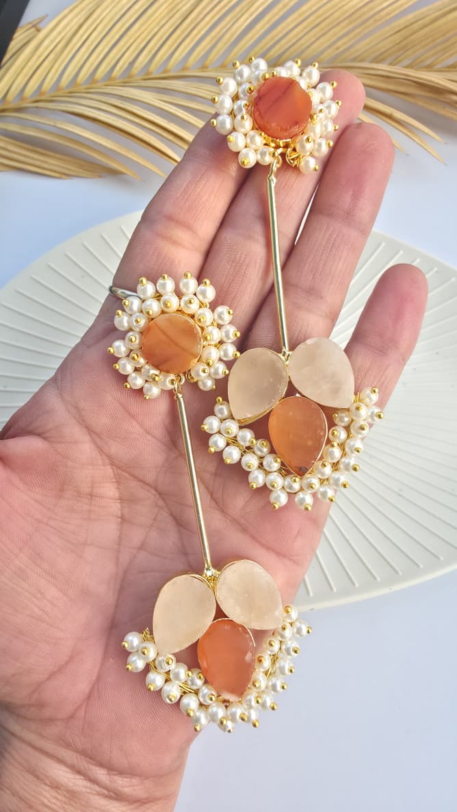 Blushing Bloom Danglers