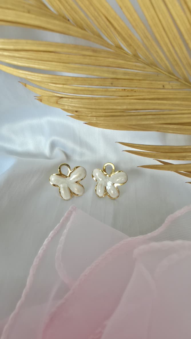 Cloud Enamel Flower Studs
