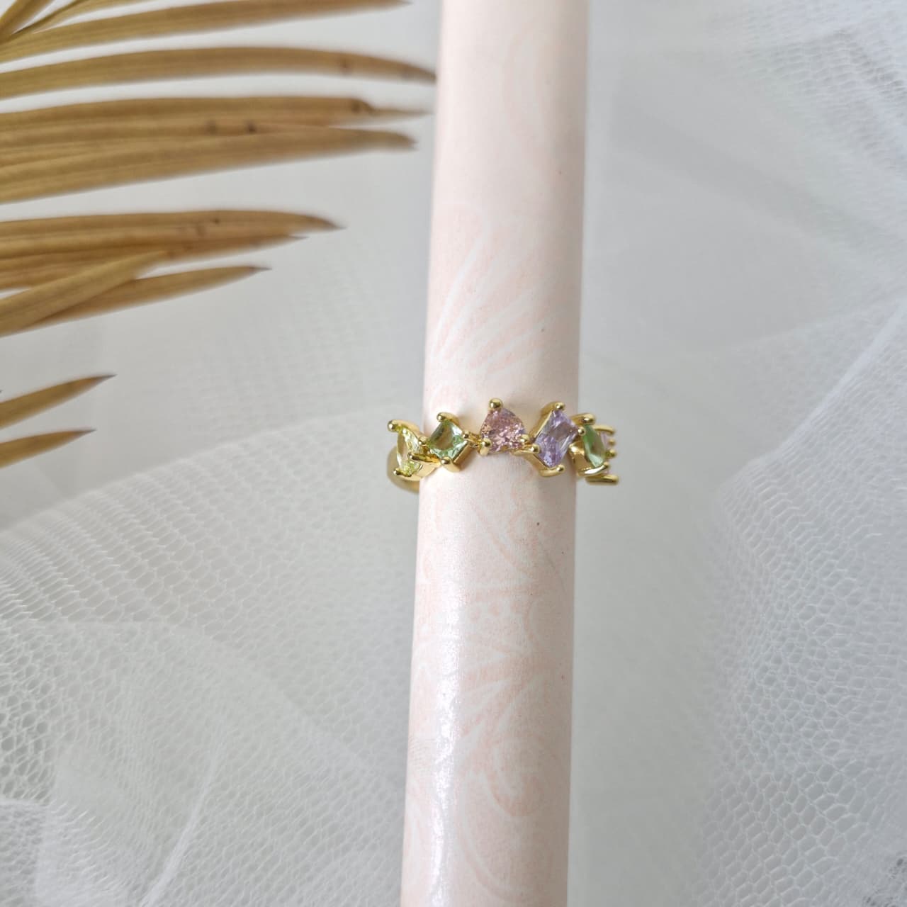 Multi-Color Gemstone Ring