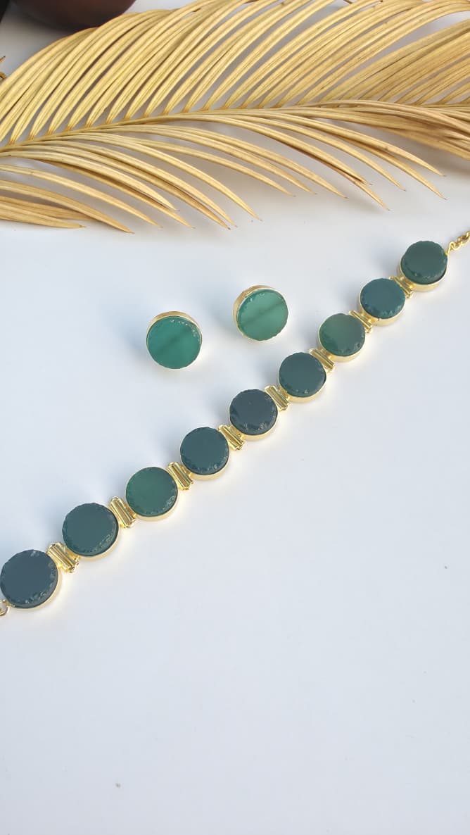 Monalisa Green Choker Set 