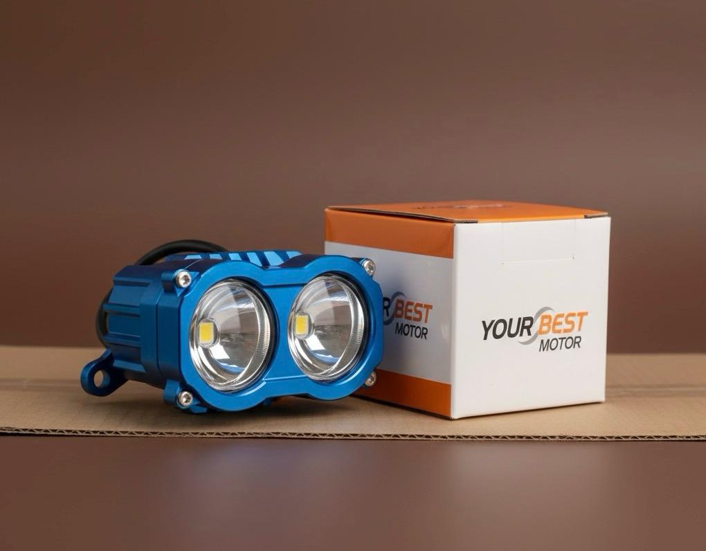 Phare LED double pour moto