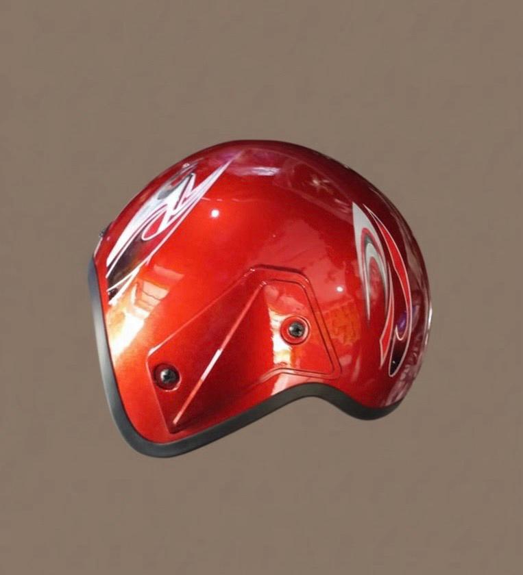 Casque de moto rouge