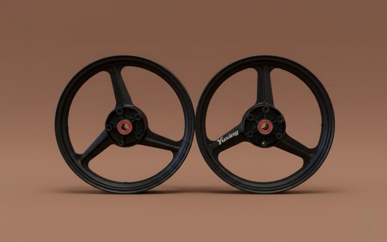 Paire de jantes de moto en alliage