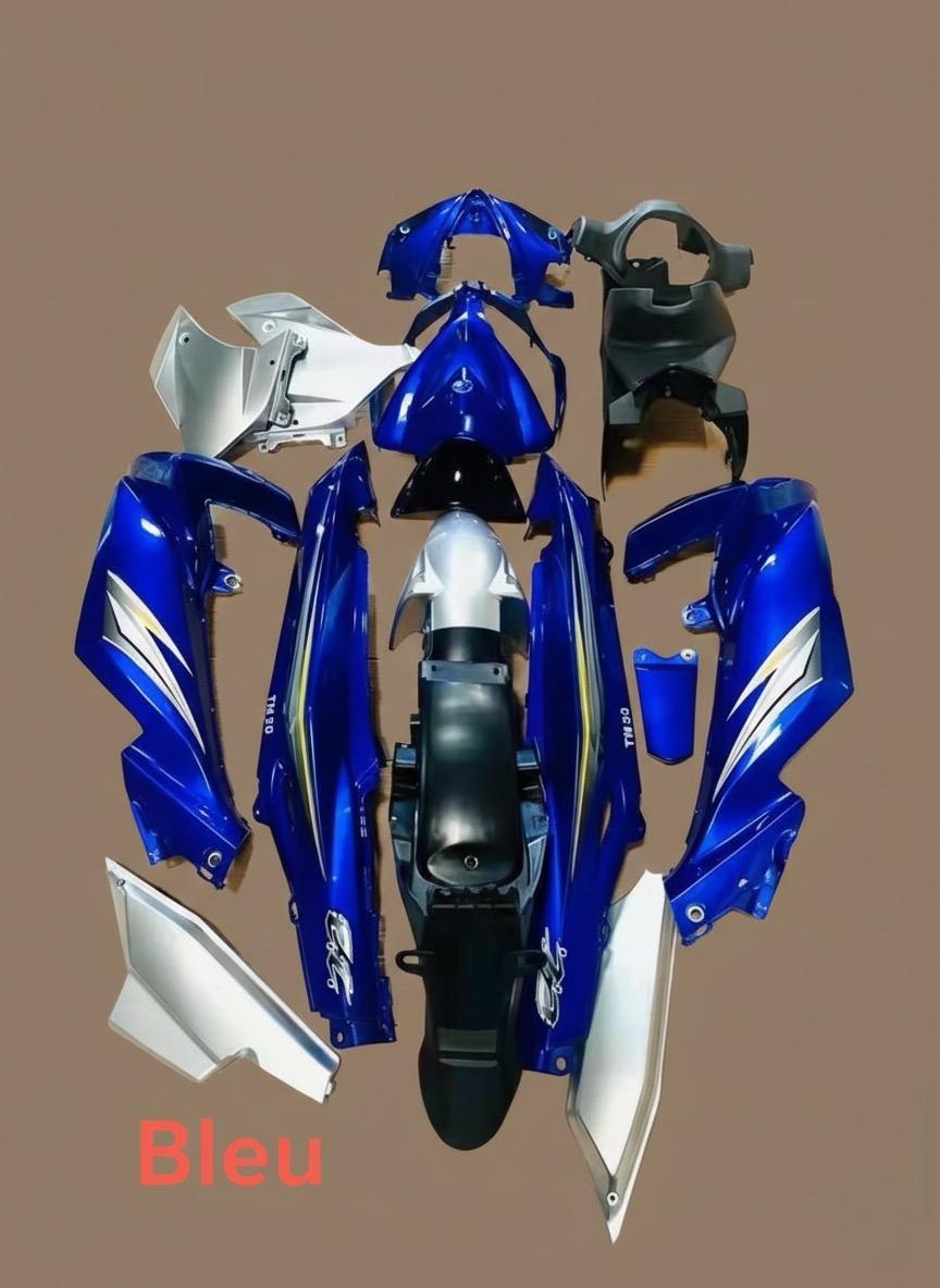 Kit de carénages moto bleu