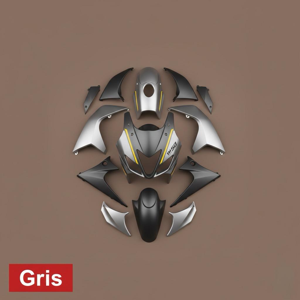 Kit de carénage moto gris