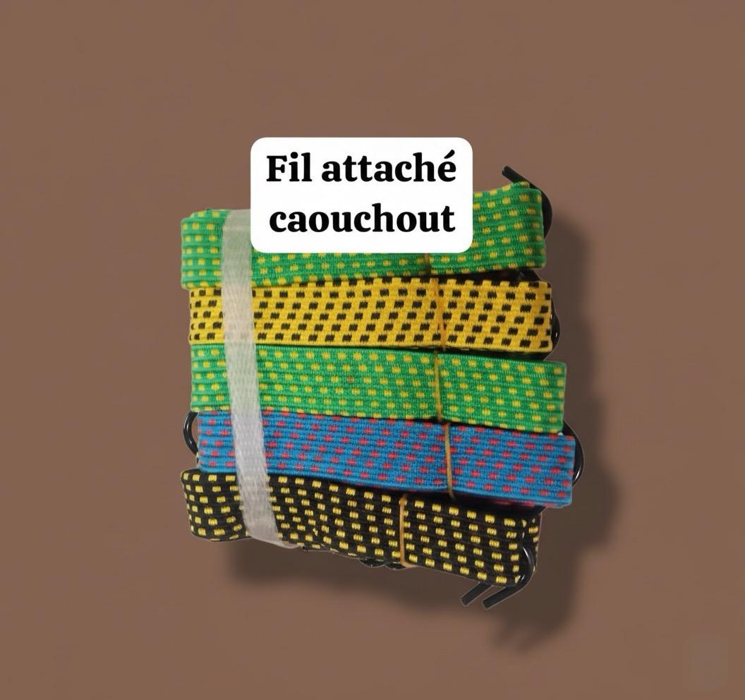 Fil attaché en caoutchouc
