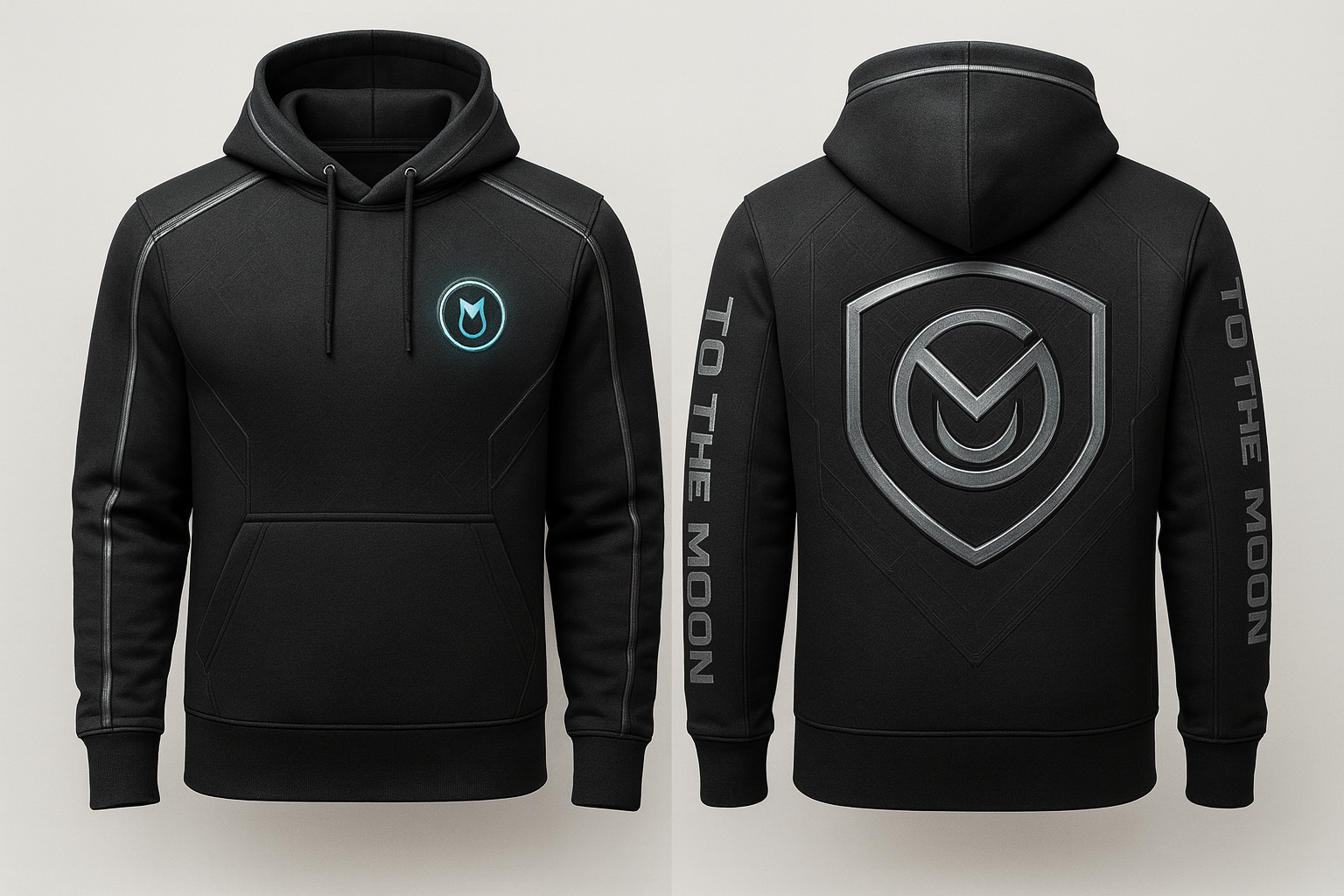 Black 'To The Moon' Hoodie