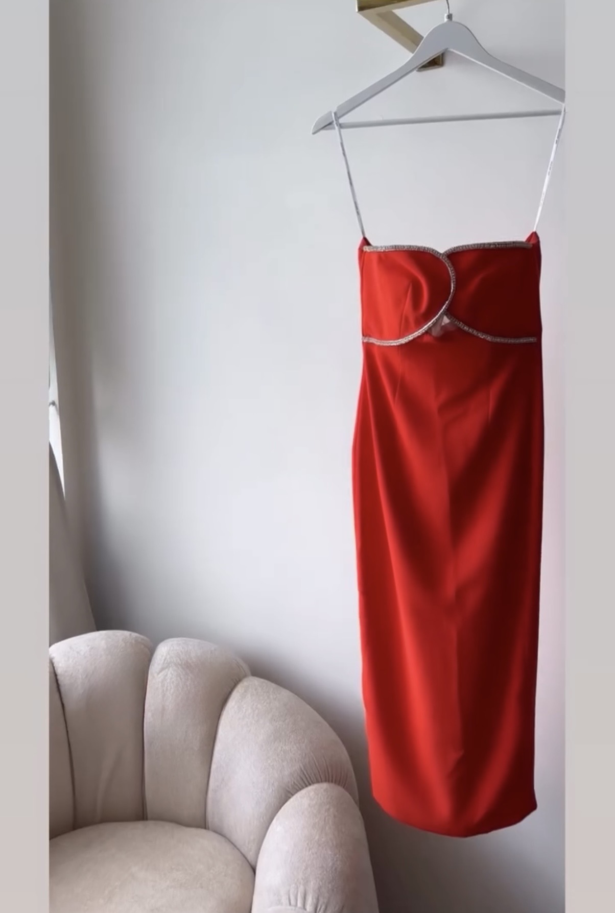 SELF-PORTRAIT BANDEAU CREPE MIDI