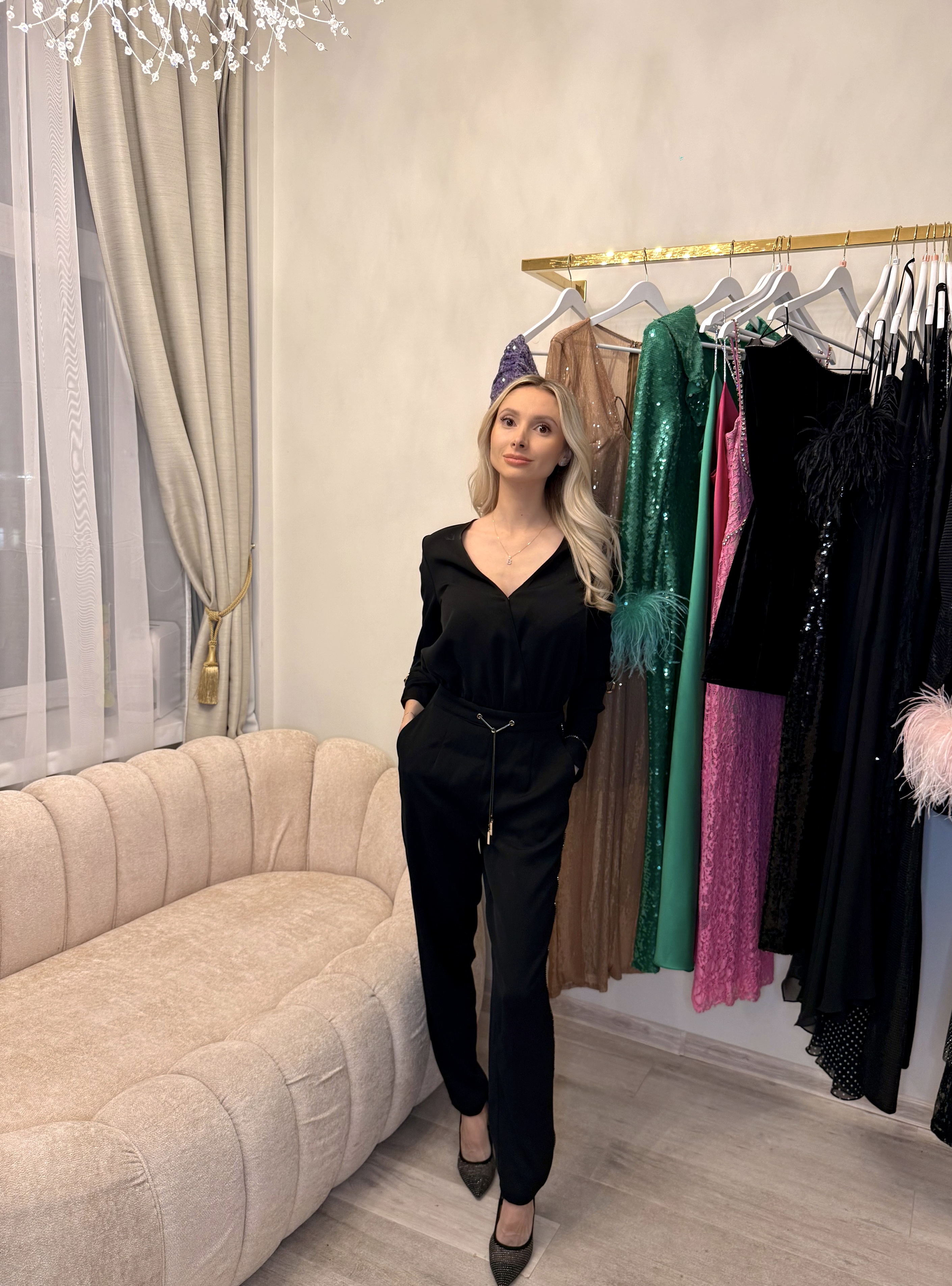 MARCIANO BLACK JUMPSUIT