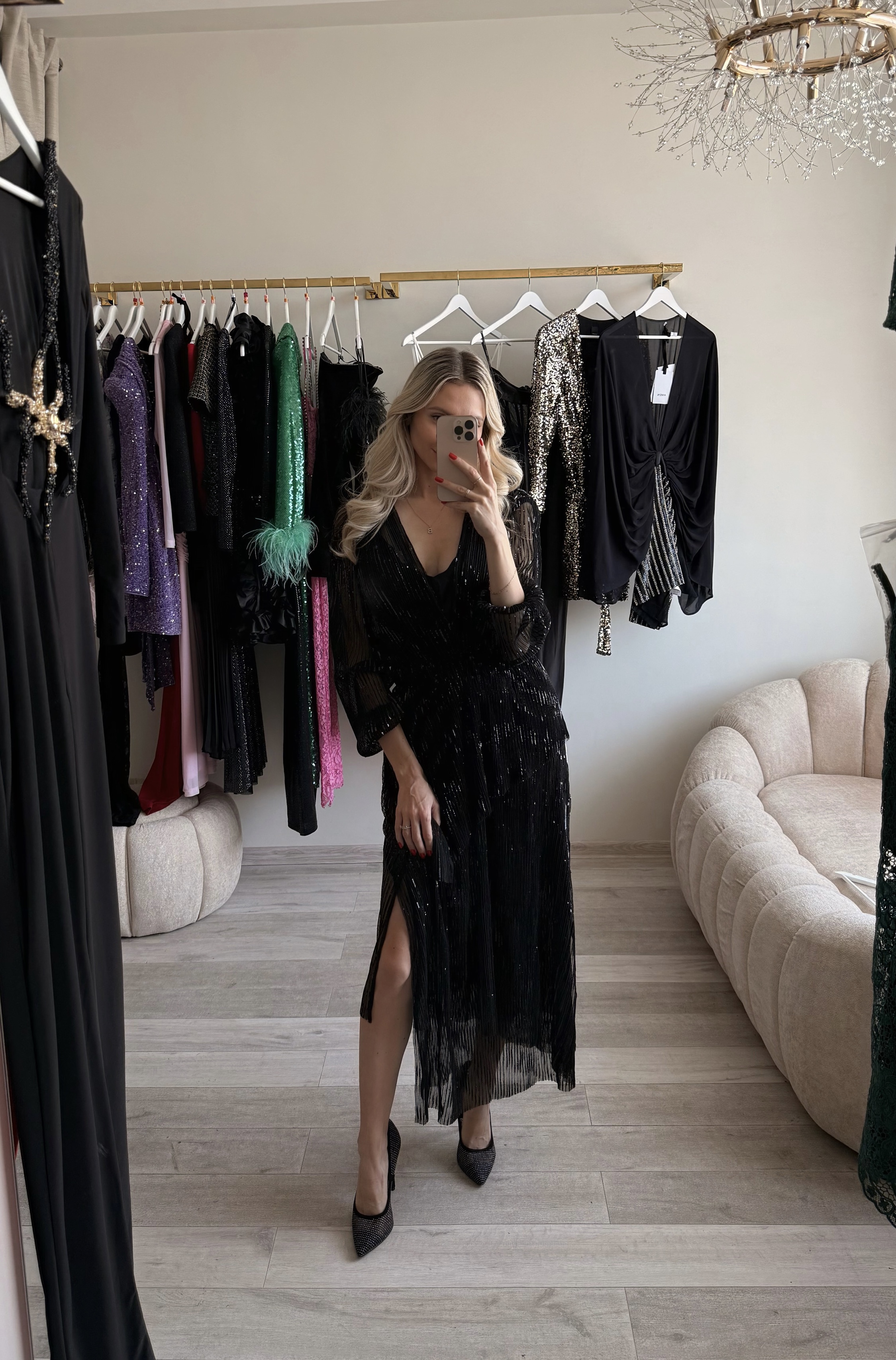 MAJE BLACK SPARKLING