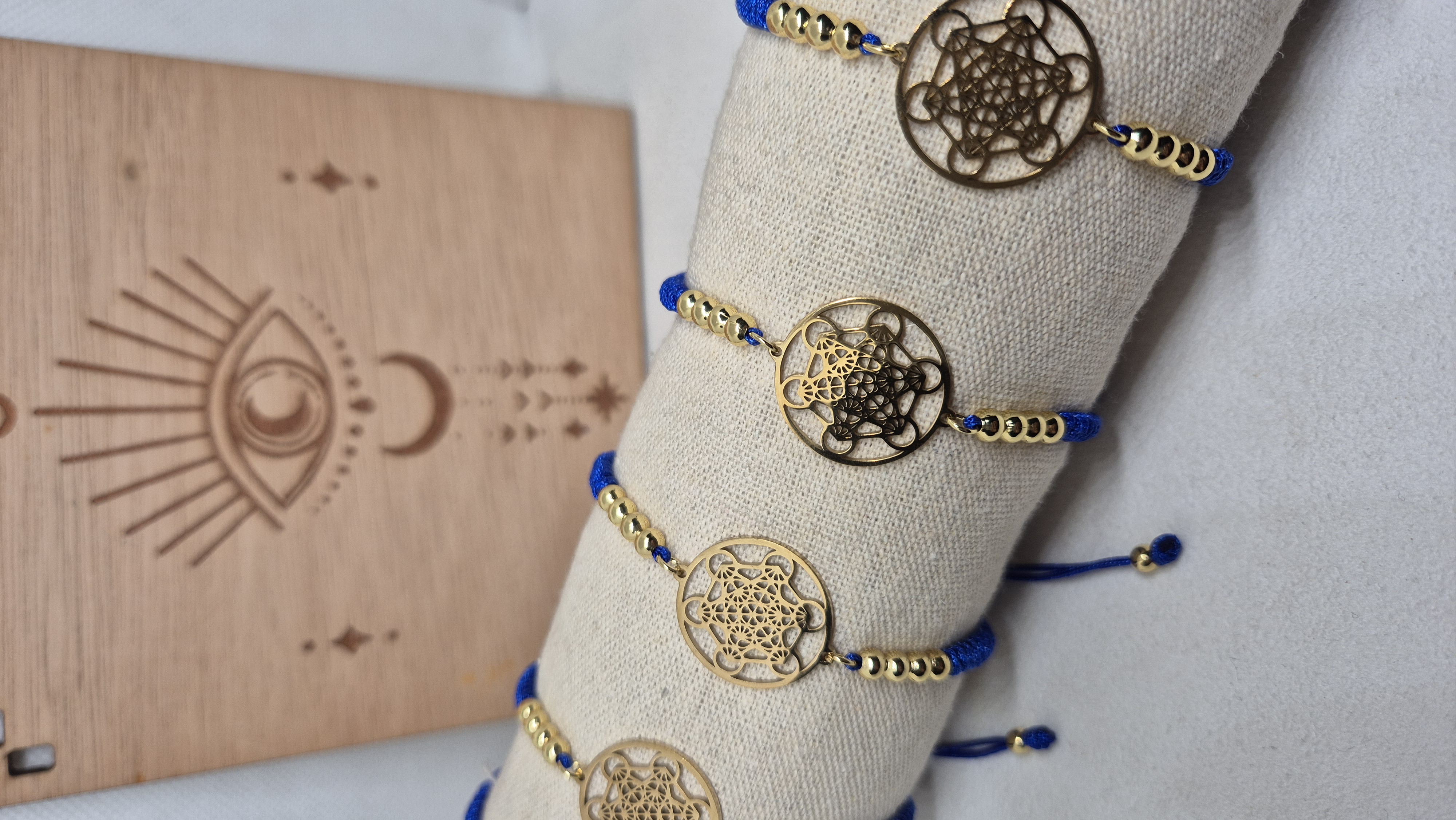 Bracelet motif Métatron Bleu