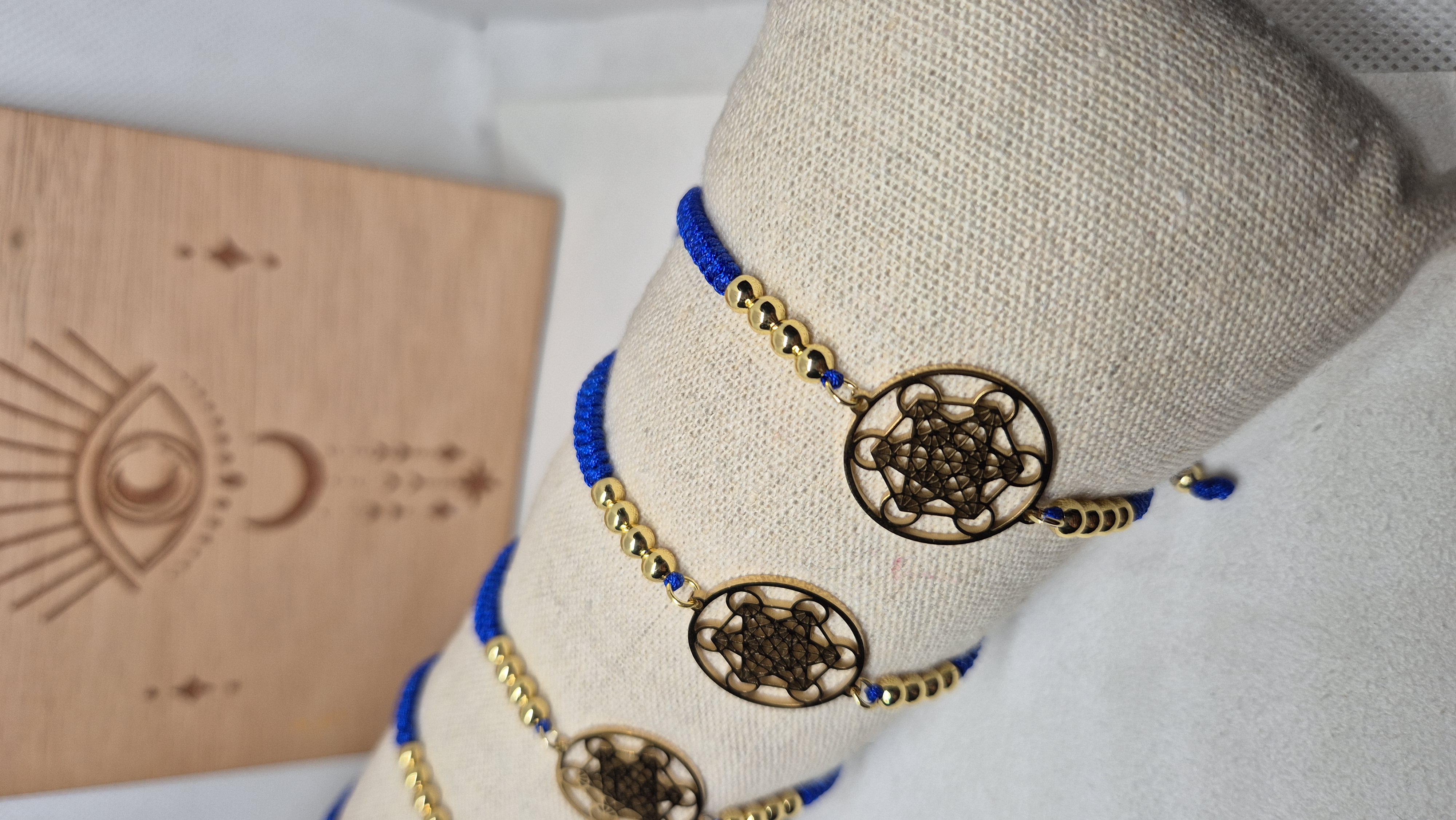 Bracelet motif Métatron Bleu