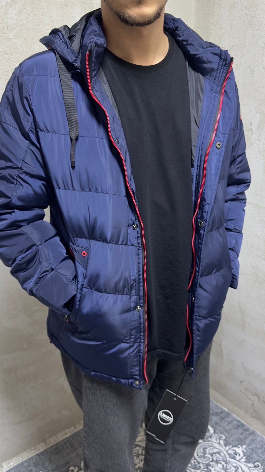 Jakne - Men's Navy Blue Puffer Jacket