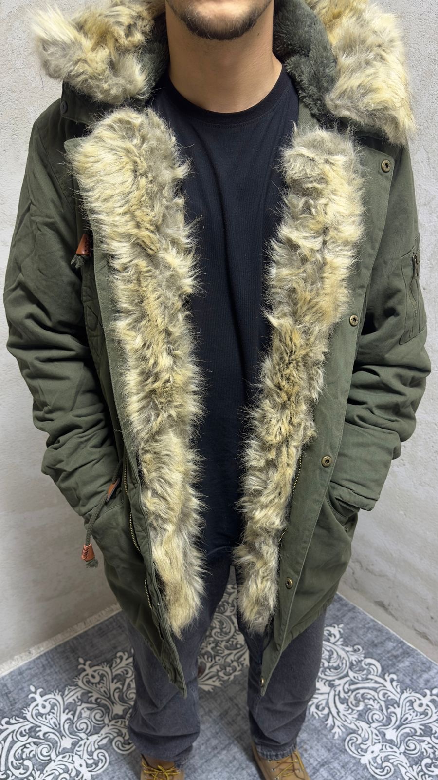 Jakne - Men's Olive Green Parka Jacket