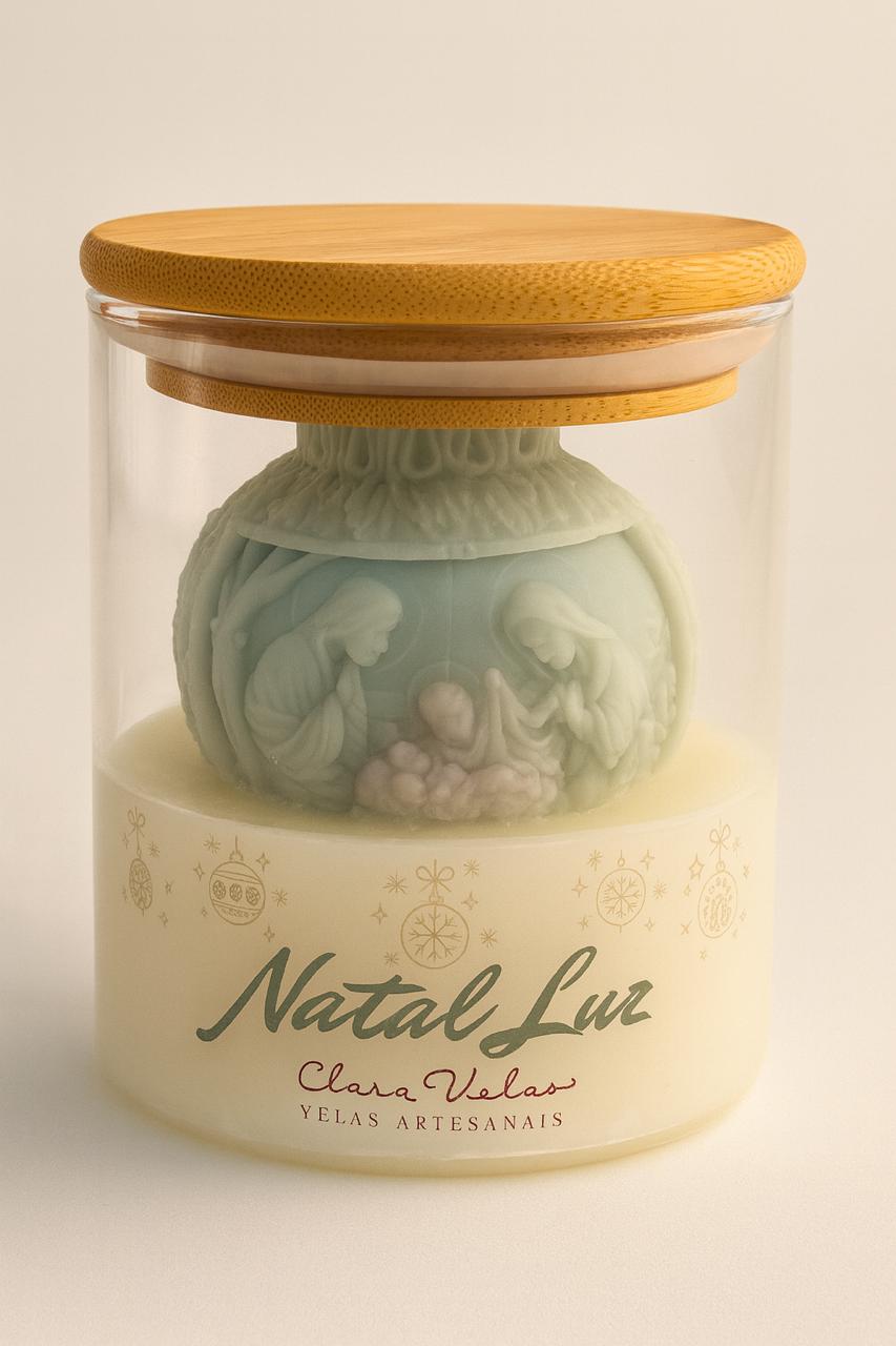 Vela artesanal Natal Luz Sagrada Família