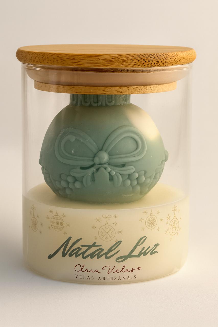 Vela Natalina Decorativa Laço
