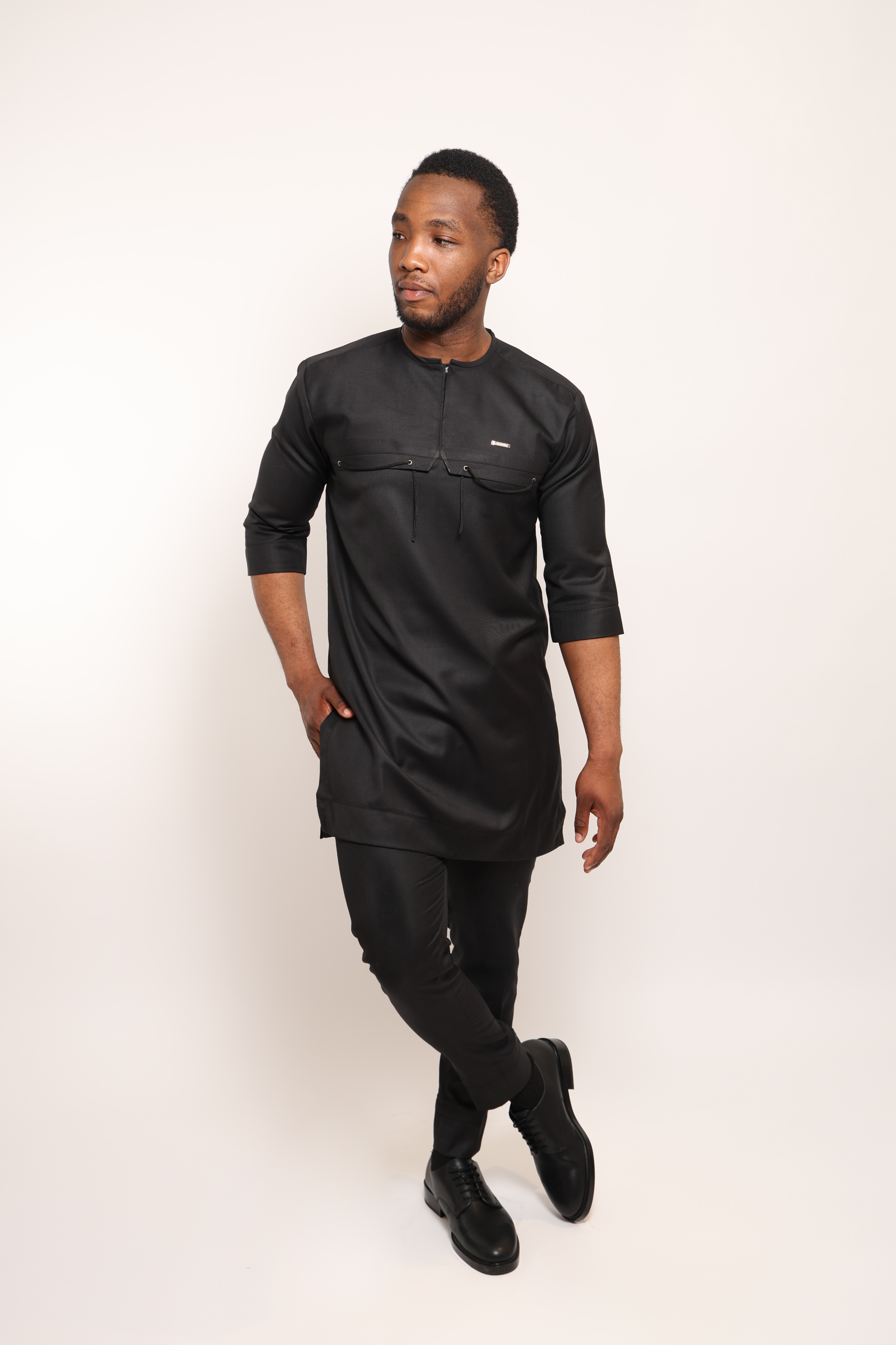 Boushi set : ensemble boubou  Homme de Couleur Noir