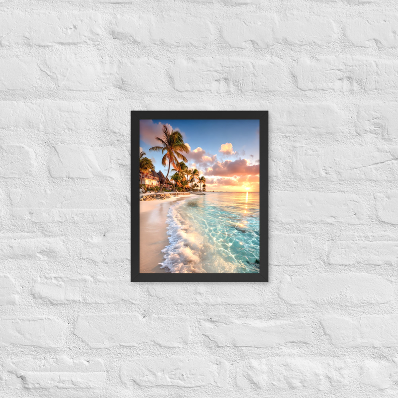 Regent Palm Premium Luster Photo Paper Framed Poster 