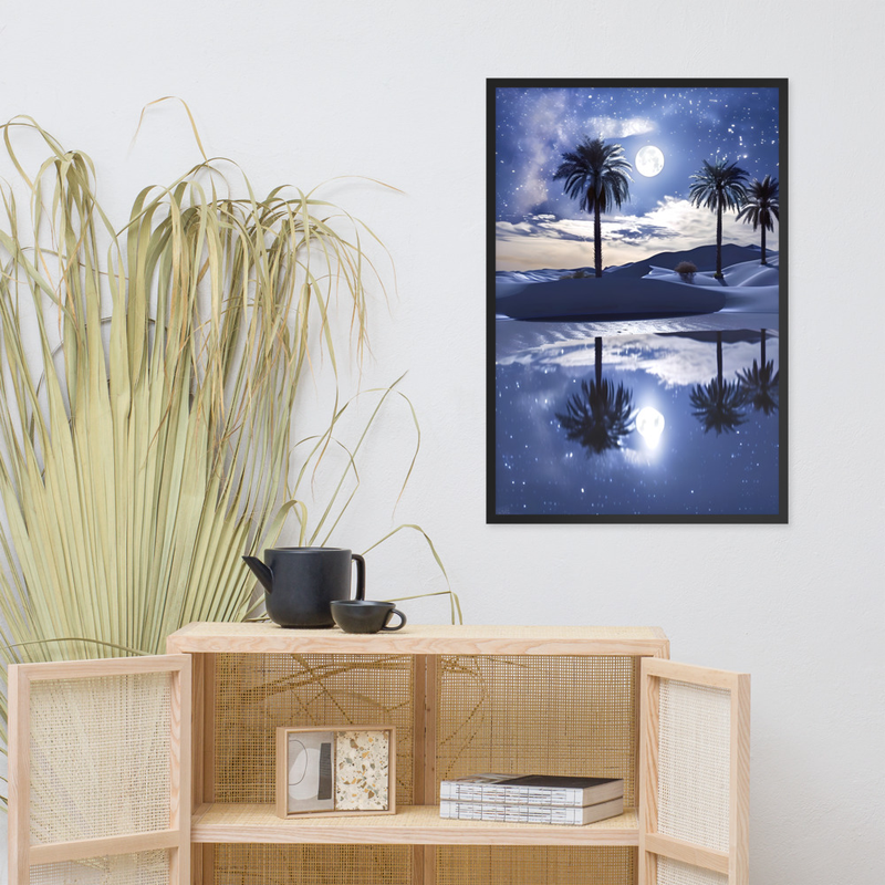 Mystic Desert Premium Luster Photo Paper Framed Poster 