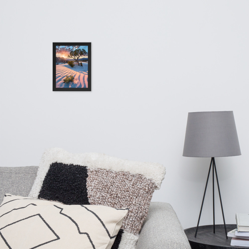 Shadowed Dunes Premium Luster Photo Paper Framed Poster 