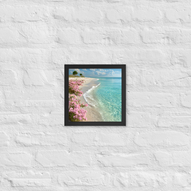 Pink Serenity Premium Luster Photo Paper Framed Poster 