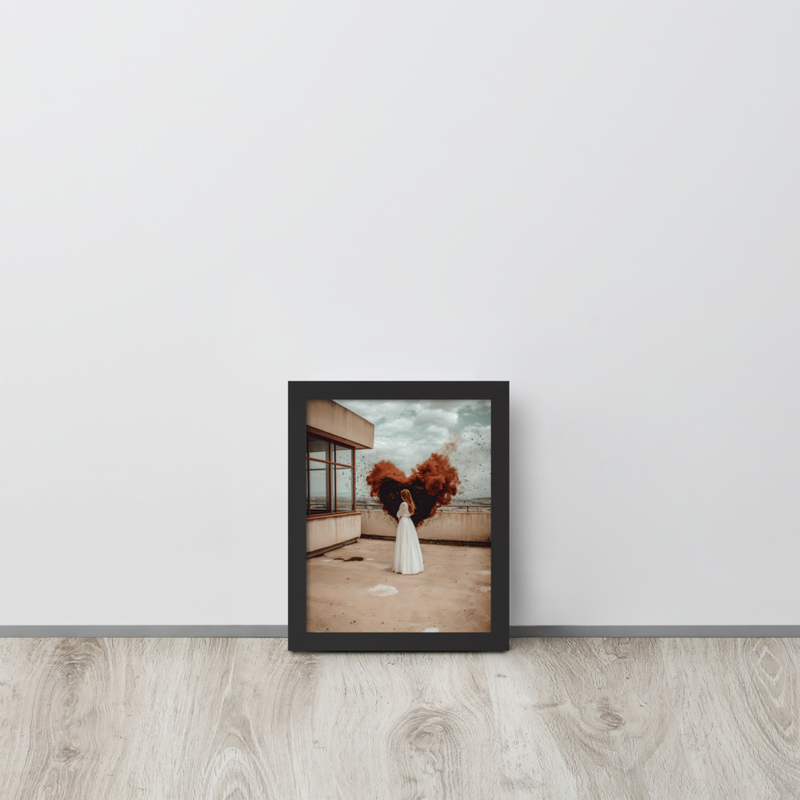 Smoking Love Premium Luster Photo Paper Framed Poster 