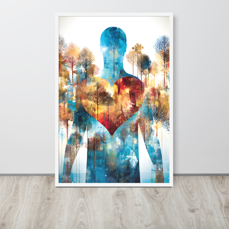 Growing Heart Premium Luster Photo Paper Framed Poster