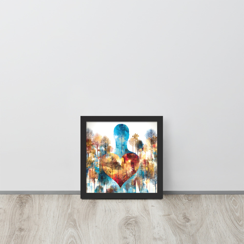 Growing Heart Premium Luster Photo Paper Framed Poster 