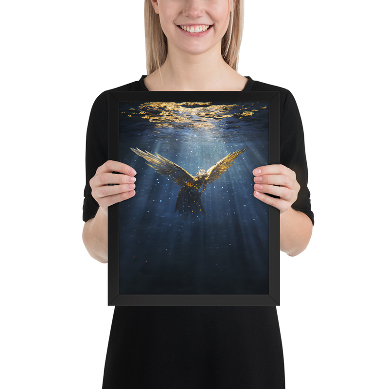 Water Bliss Premium Luster Photo Paper Framed Poster 