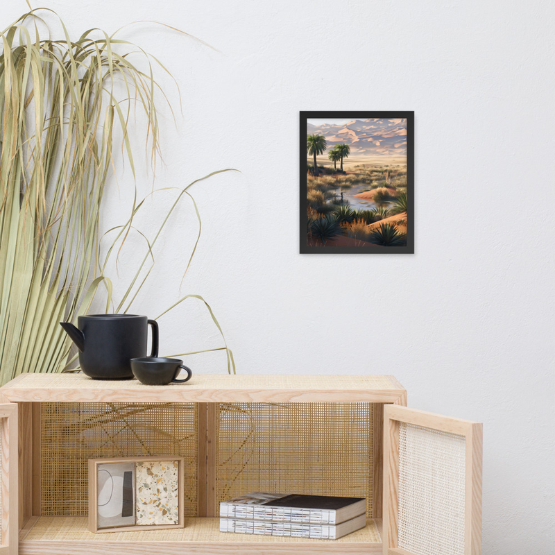 	 Wind Sculpt Premium Luster Photo Paper Framed Poster