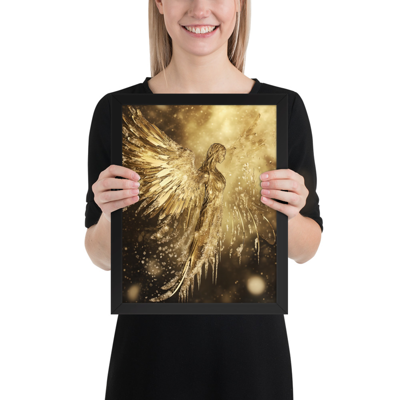 Divine Aurum Premium Luster Photo Paper Framed Poster 