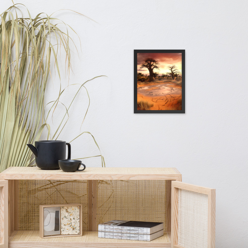 Silent Dunes Premium Luster Photo Paper Framed Poster 