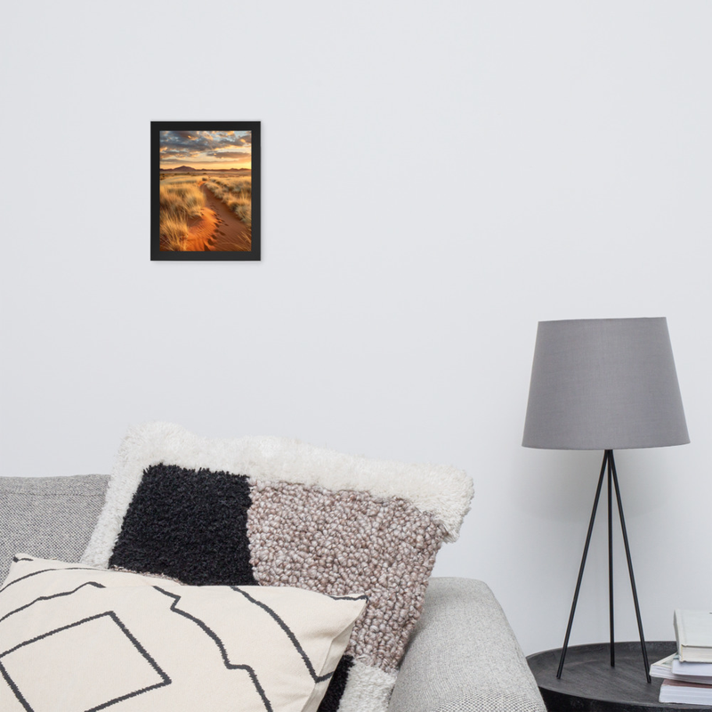 Burning Sands Premium Luster Photo Paper Framed Poster 