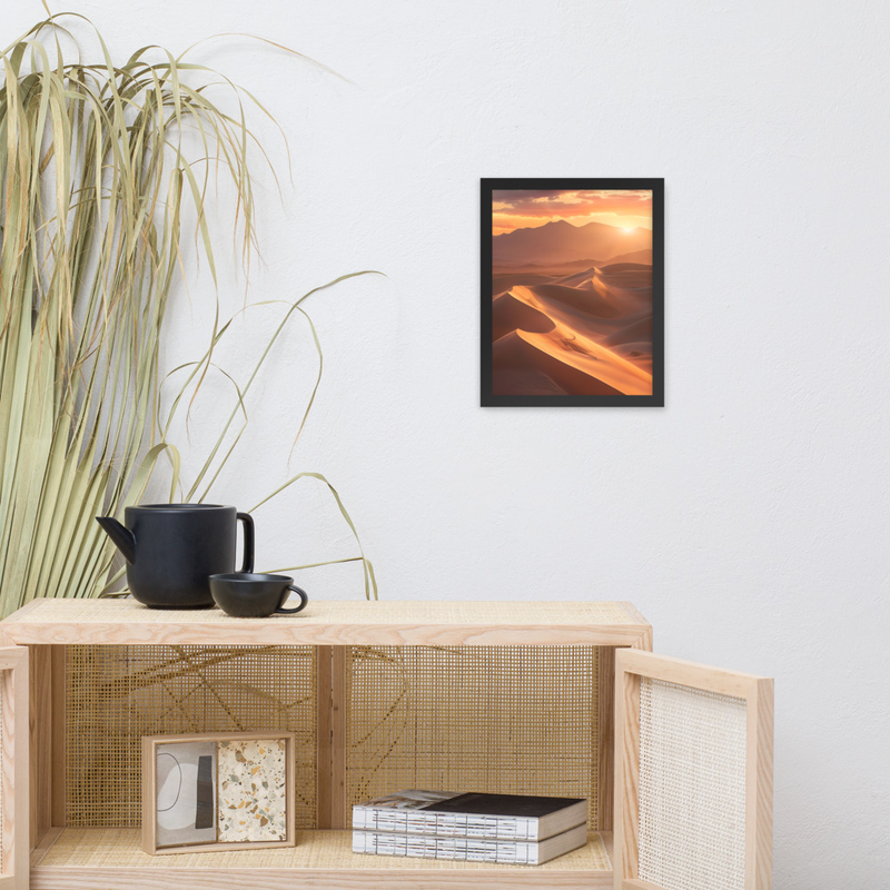 Sand Waves Luster Photo Paper Framed Poster 