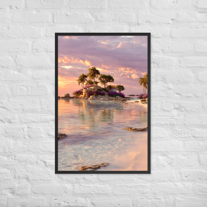 Serenity Island Premium Luster Photo Paper Framed Poster