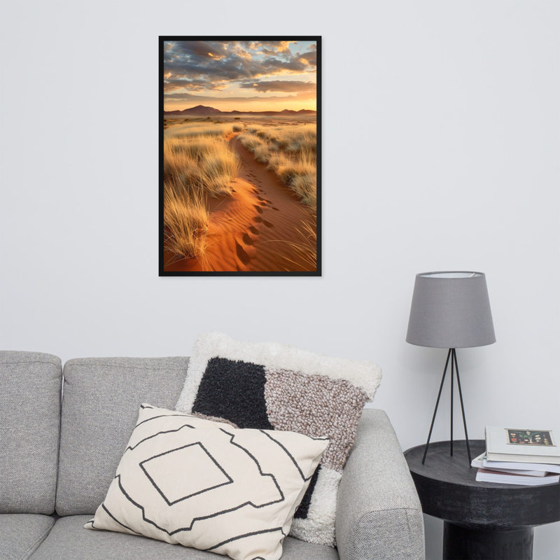 Burning Sands Premium Luster Photo Paper Framed Poster