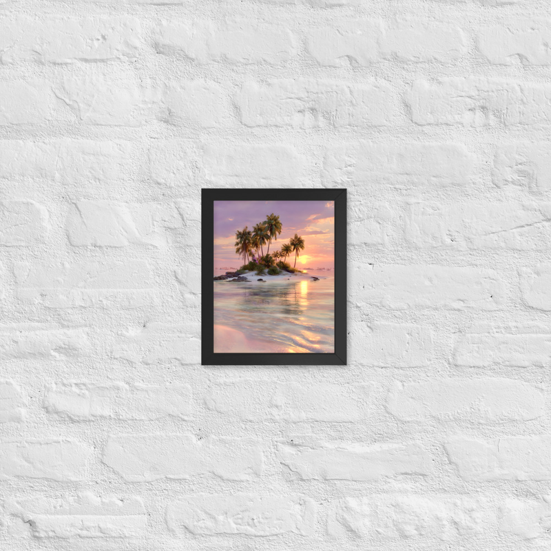 Heaven Island Premium Luster Photo Paper Framed Poster 