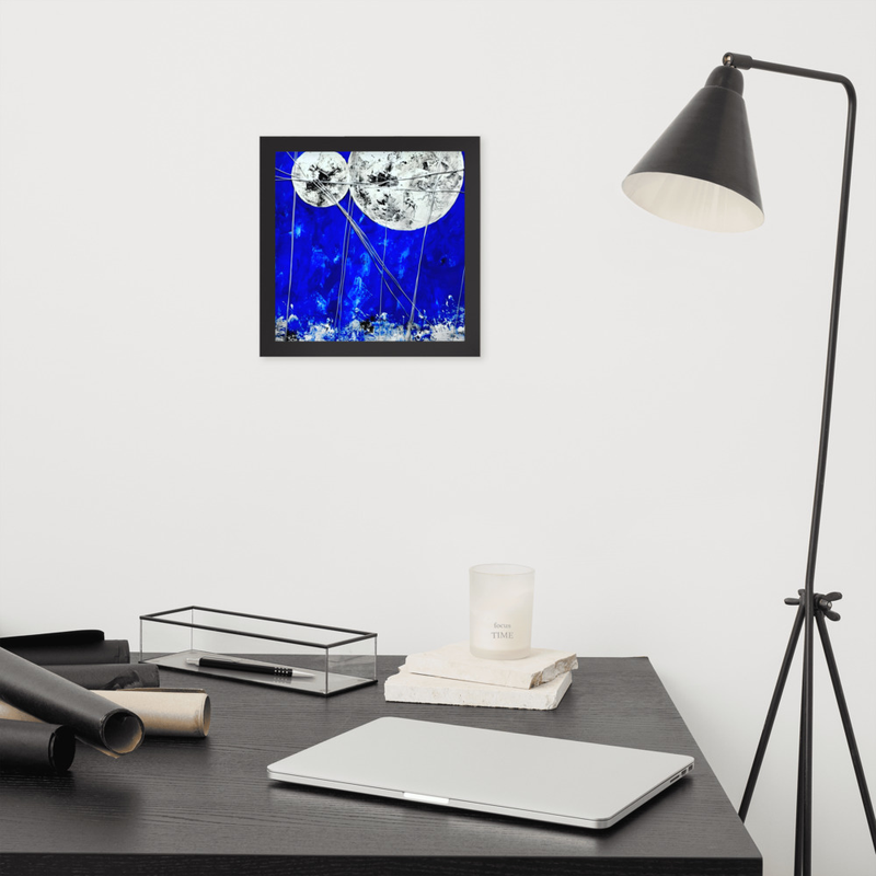 2 Moon Premium Luster Photo Paper Framed Poster 