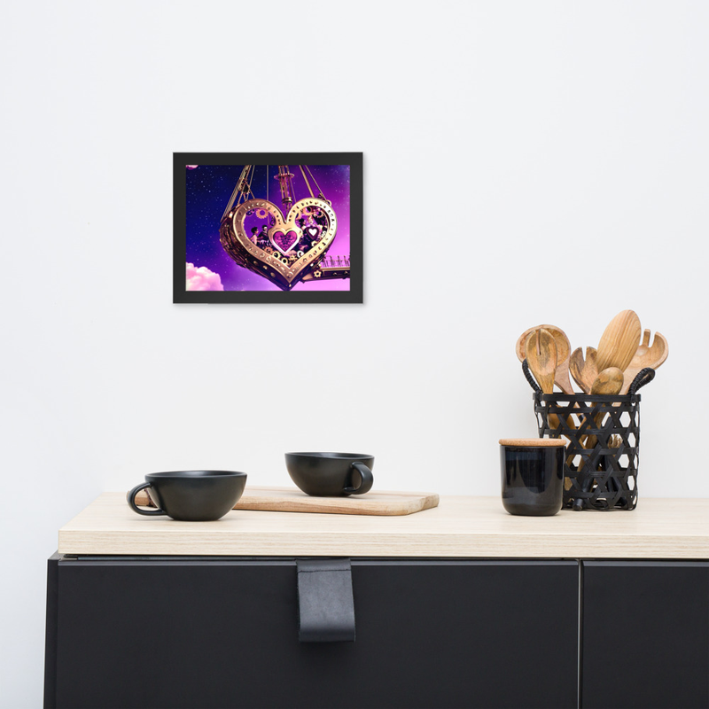 Starry Night Premium Luster Photo Paper Framed Poster 