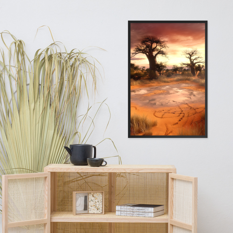 Silent Dunes Premium Luster Photo Paper Framed Poster