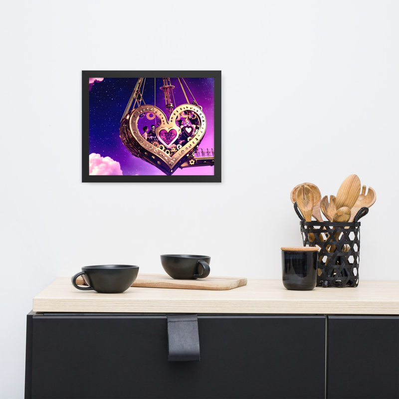 Starry Night Premium Luster Photo Paper Framed Poster 