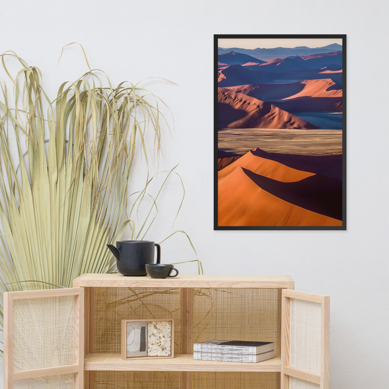 Shimmering Dunes Premium Luster Photo Paper Framed Poster