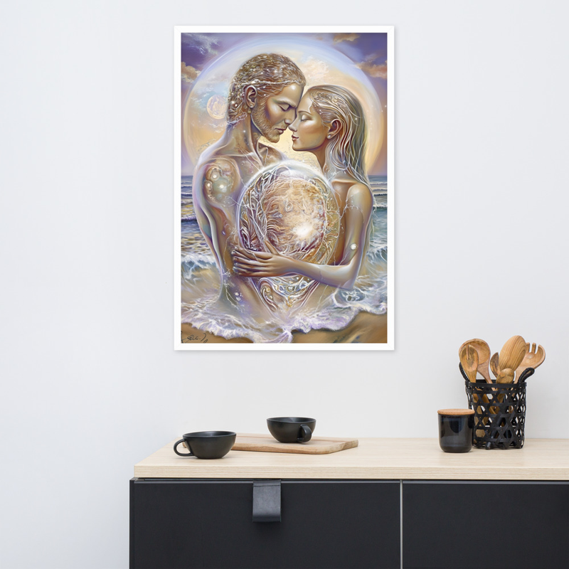 Ethereal Lovers Premium Luster Photo Paper Framed Poster