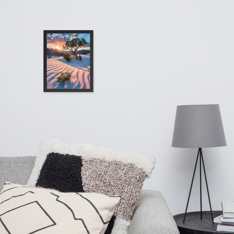 Shadowed Dunes Premium Luster Photo Paper Framed Poster 