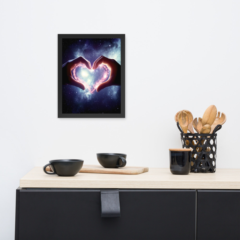 Gentle Heart Premium Luster Photo Paper Framed Poster 